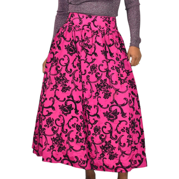 Vintage Scott McClintock Damask Skirt Purple Magenta Taffeta Crinoline Maxi 4 - Picture 16 of 16